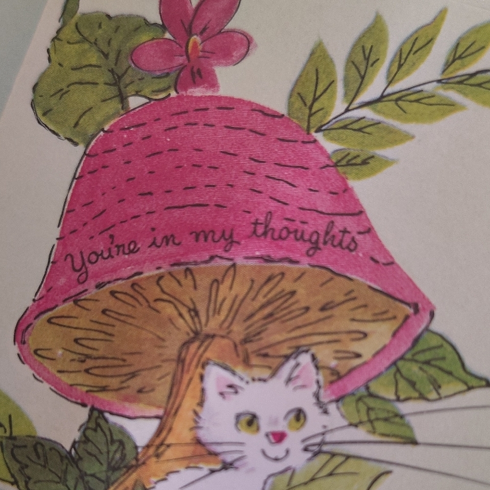 Vintage All In One Stationery Set with Mushroom and Kitten Design - Picture 16 of 16